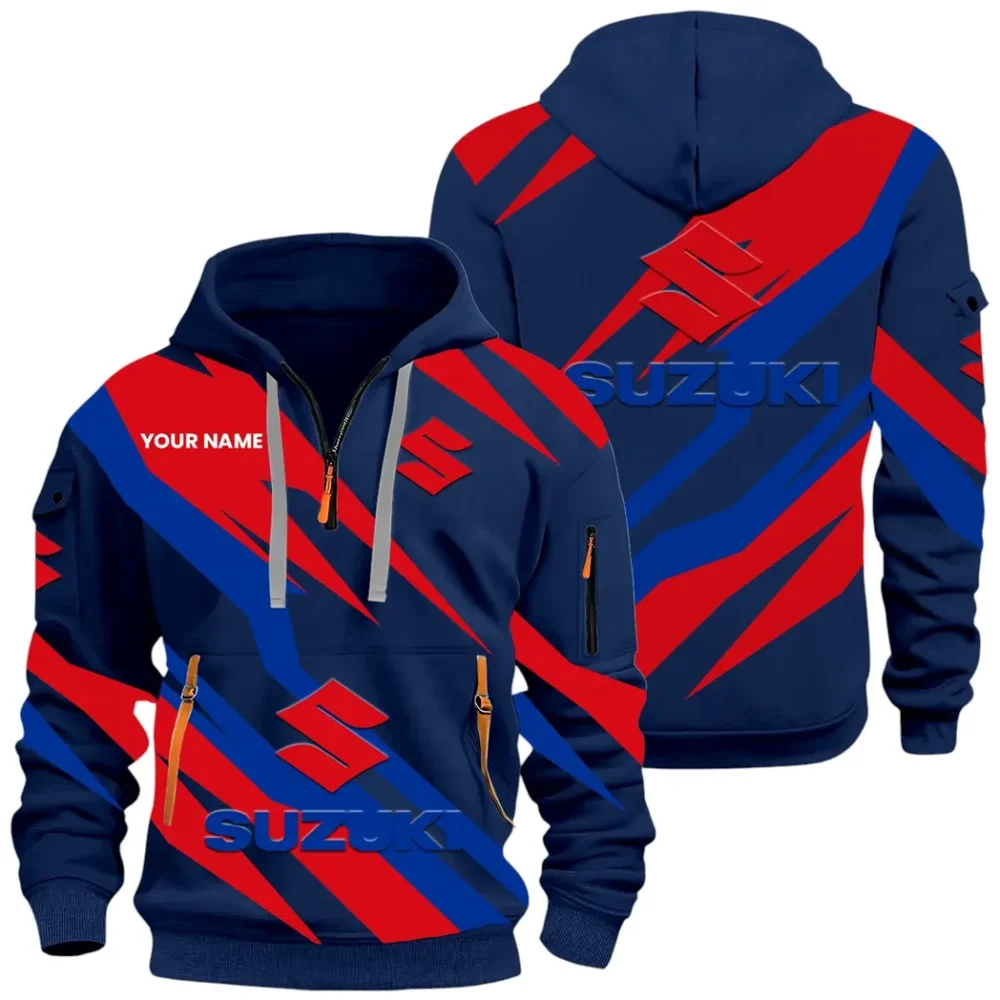 Racing Motor Hoodie Half Zip x Sweatpants Set, Ride-Inspired Half-Zip Hoodie Set CAR514100925130 - Image 3