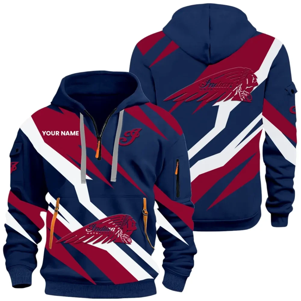 Motorbike Hoodie Half Zip 3D Print, Lightweight & Comfortable Streetwear Hoodie CAR514100925132 - Image 2