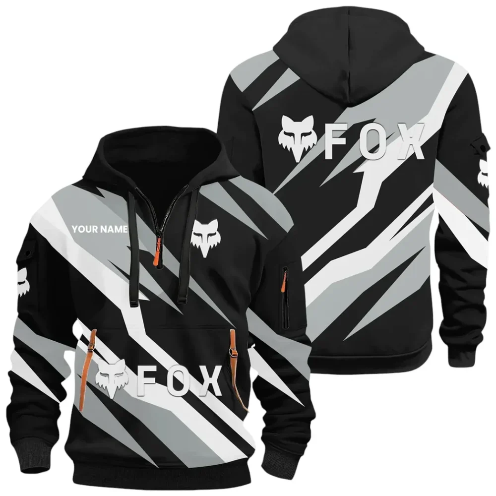 Racing Car Hoodie Half Zip x Sweatpants Set, Custom 3D Automotive Tracksuit Set CAR514100925134 - Image 3