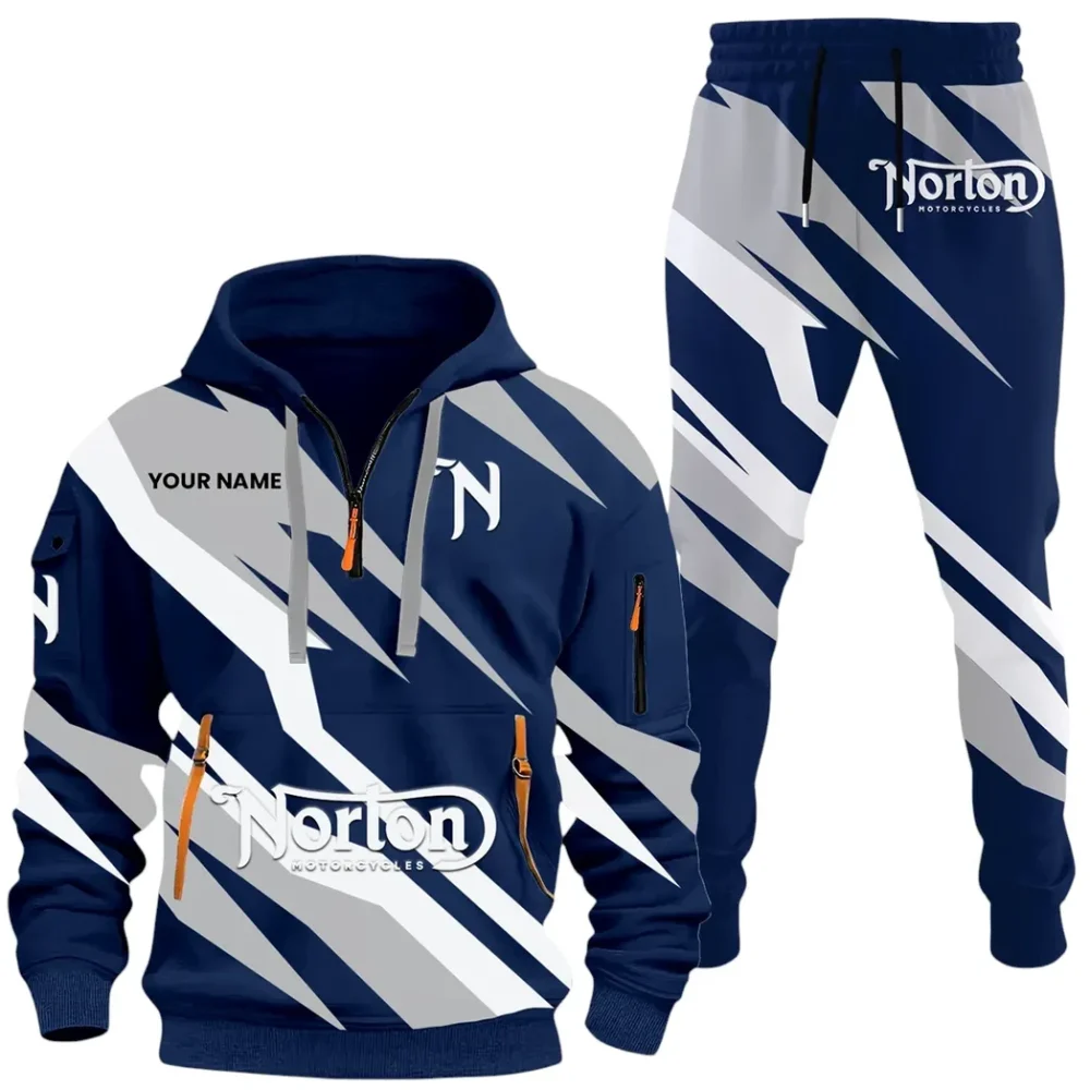 Performance Street Bike Hoodie Half Zip x Sweatpants Set, Garage Life 3D Hoodie Set CAR514100925136 - Image 2