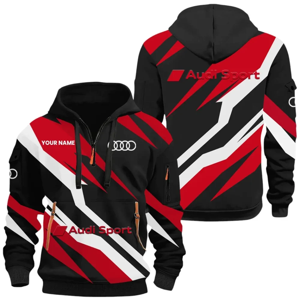 Garage Spirit Hoodie Half Zip x Sweatpants Set, Custom Motorcycle Hoodie Set CAR514100925137 - Image 3