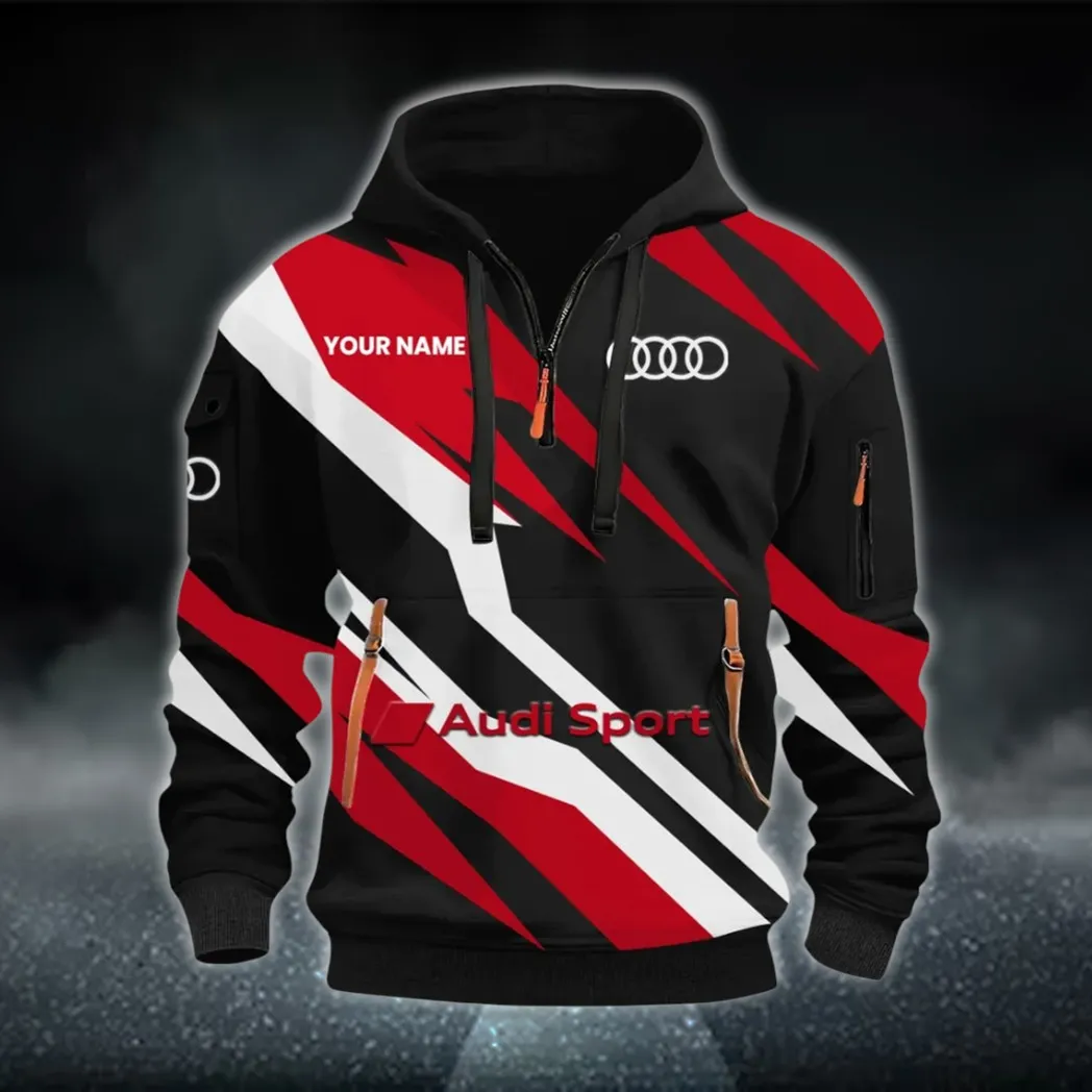 Garage Spirit Hoodie Half Zip 3D Print, Rugged & Comfortable Streetwear Outfit CAR514100925137