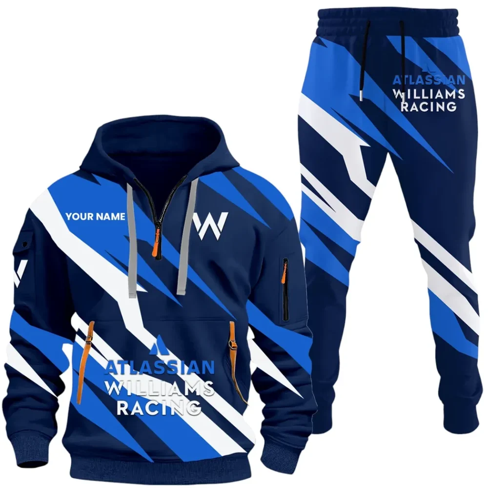 Racing Car Hoodie Half Zip x Sweatpants Set, Road Warrior 3D Outfit Set CAR514100925140 - Image 2
