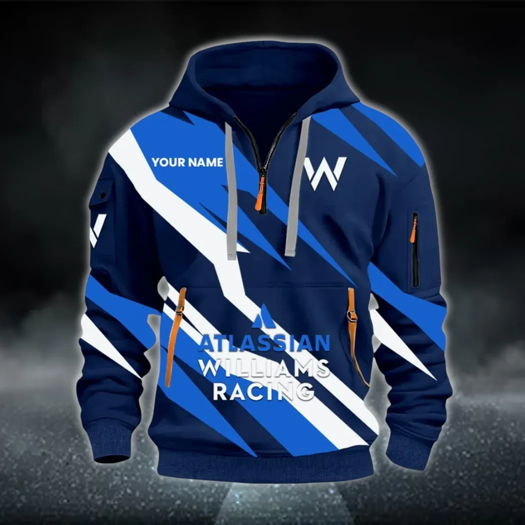 Racing Car Hoodie Half Zip 3D Print, Street-Ready Casual Hoodie CAR514100925140