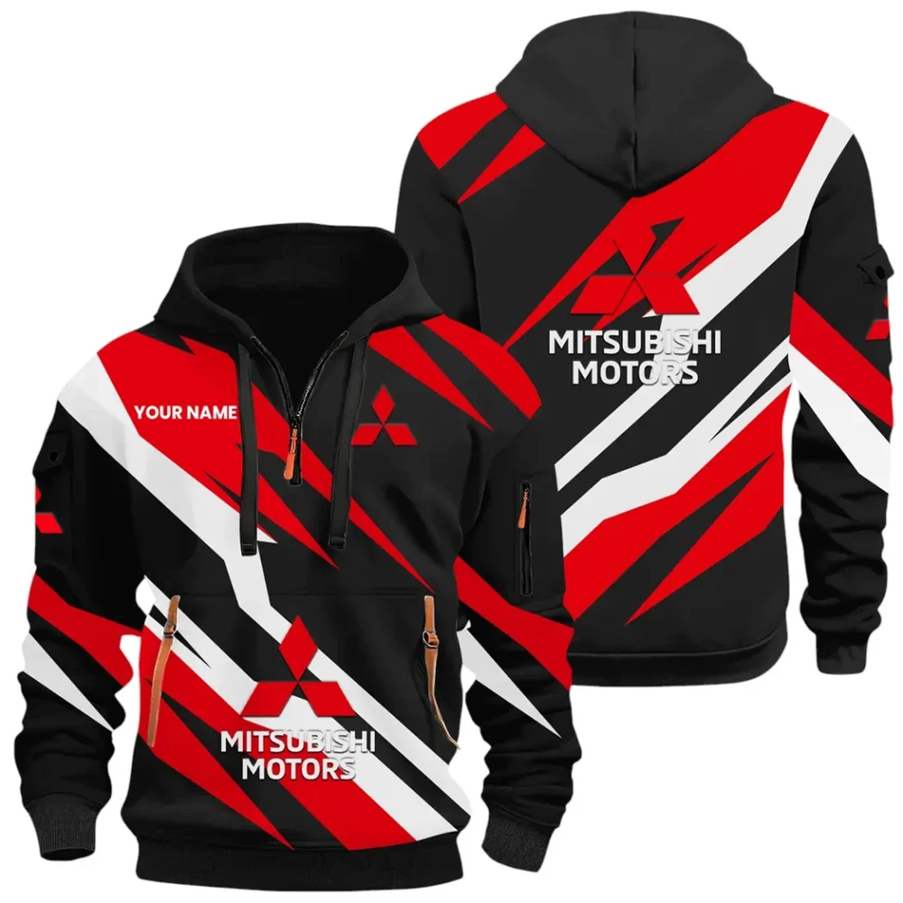 Urban Compact Hoodie Half Zip 3D Print, Sporty & Street-Ready Hoodie CAR514100925145 - Image 2