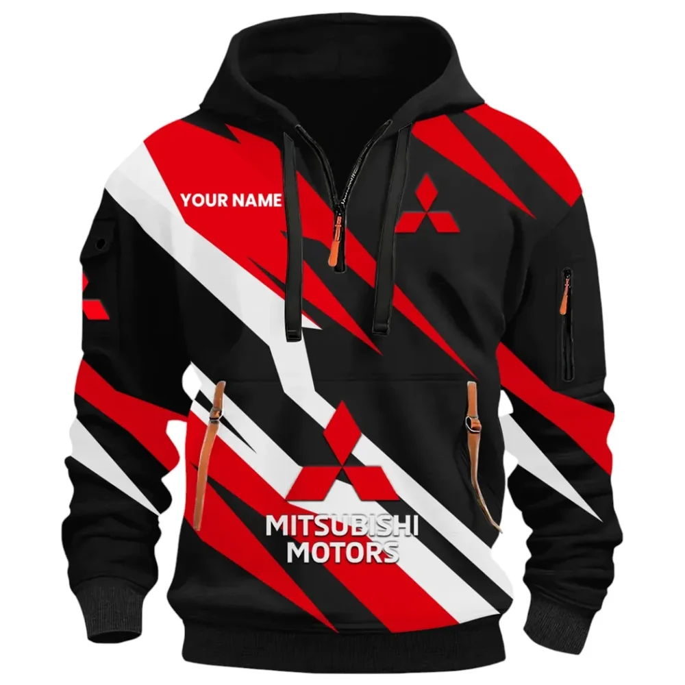 Urban Compact Hoodie Half Zip 3D Print, Sporty & Street-Ready Hoodie CAR514100925145 - Image 3
