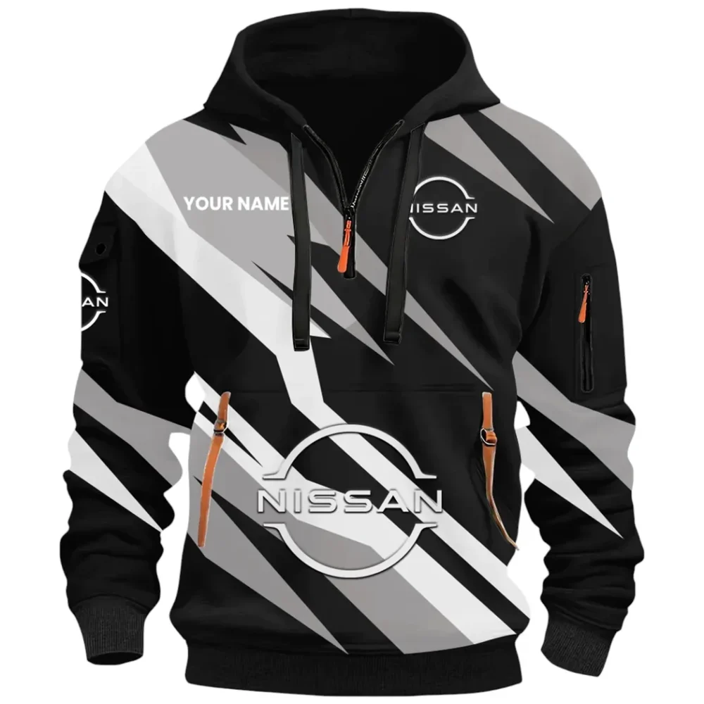 Electric Vehicle Hoodie Half Zip 3D Print, Rugged & Sporty Hoodie CAR514100925147 - Image 3