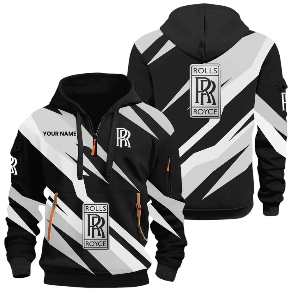 Luxury Auto Hoodie Half Zip 3D Print, Adventure-Ready Streetwear CAR514100925148 - Image 2