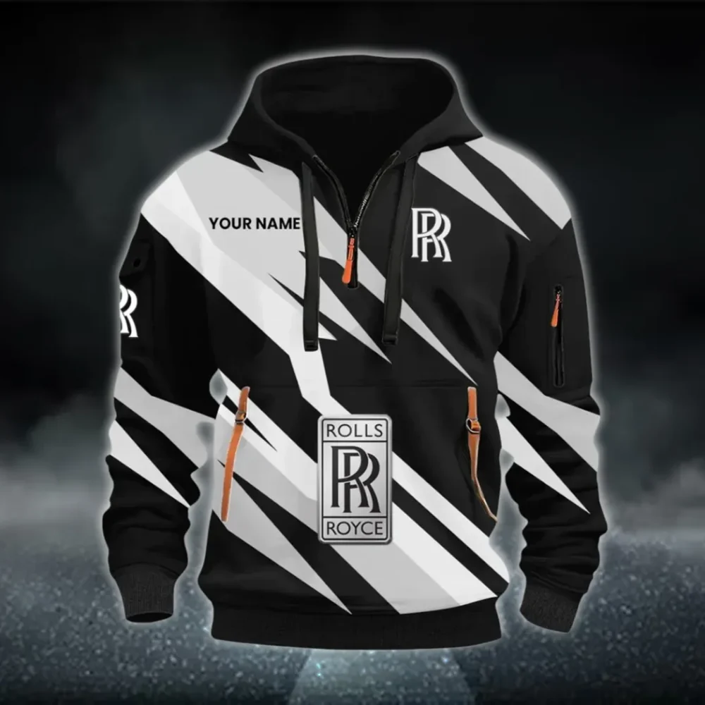 Luxury Auto Hoodie Half Zip 3D Print, Adventure-Ready Streetwear CAR514100925148