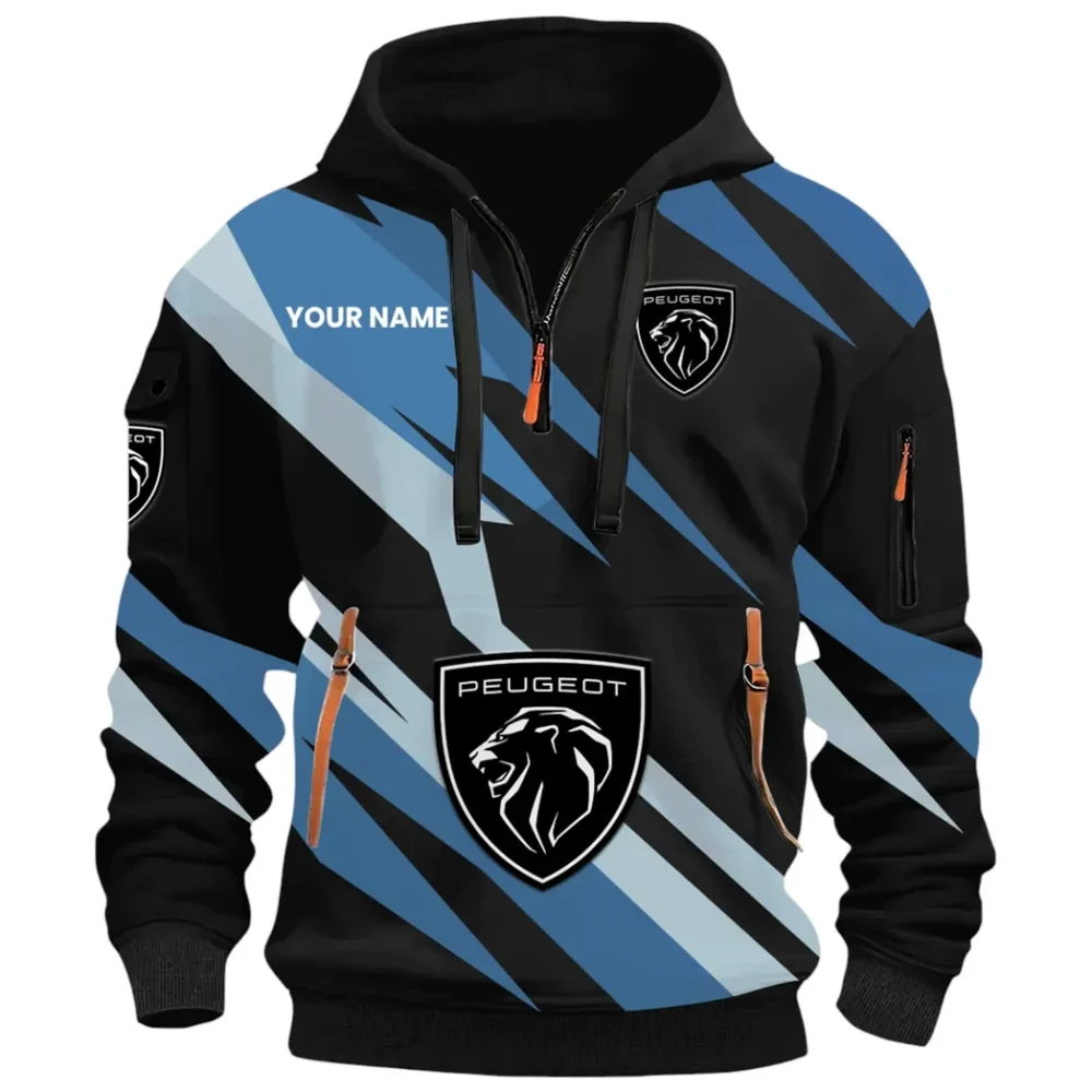 Family Auto Hoodie Half Zip 3D Print, Comfortable Daily Hoodie CAR514100925149 - Image 3