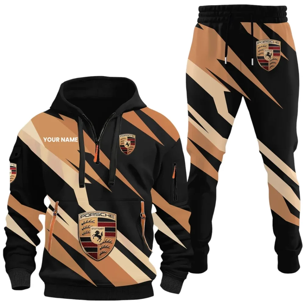 High-Speed Roadster Hoodie Half Zip x Sweatpants Set, Street-Ready Automotive Tracksuit CAR514100925151 - Image 2