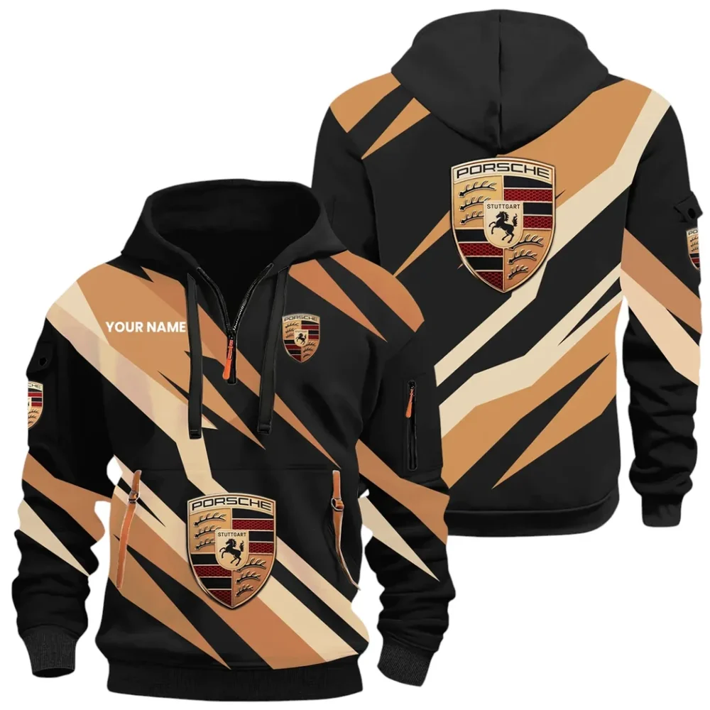 High-Speed Roadster Hoodie Half Zip 3D Print, Sporty Urban Comfort Hoodie CAR514100925151 - Image 2