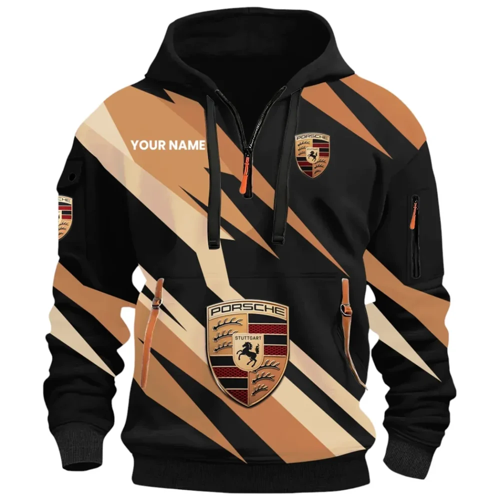 High-Speed Roadster Hoodie Half Zip 3D Print, Sporty Urban Comfort Hoodie CAR514100925151 - Image 3