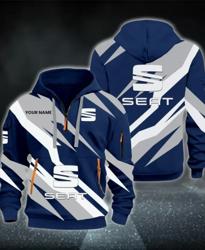 Affordable Sedan Hoodie Half Zip 3D Print, Rugged Casual Fit Hoodie CAR514100925152