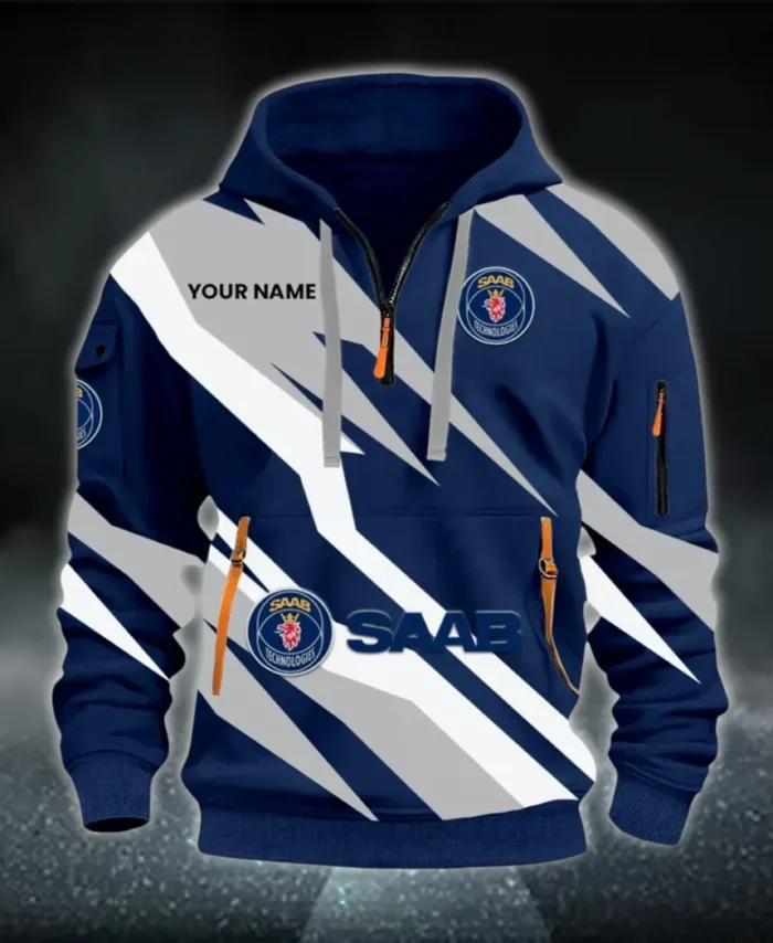Utility Auto Hoodie Half Zip 3D Print, Sporty Urban Hoodie Style CAR514100925155