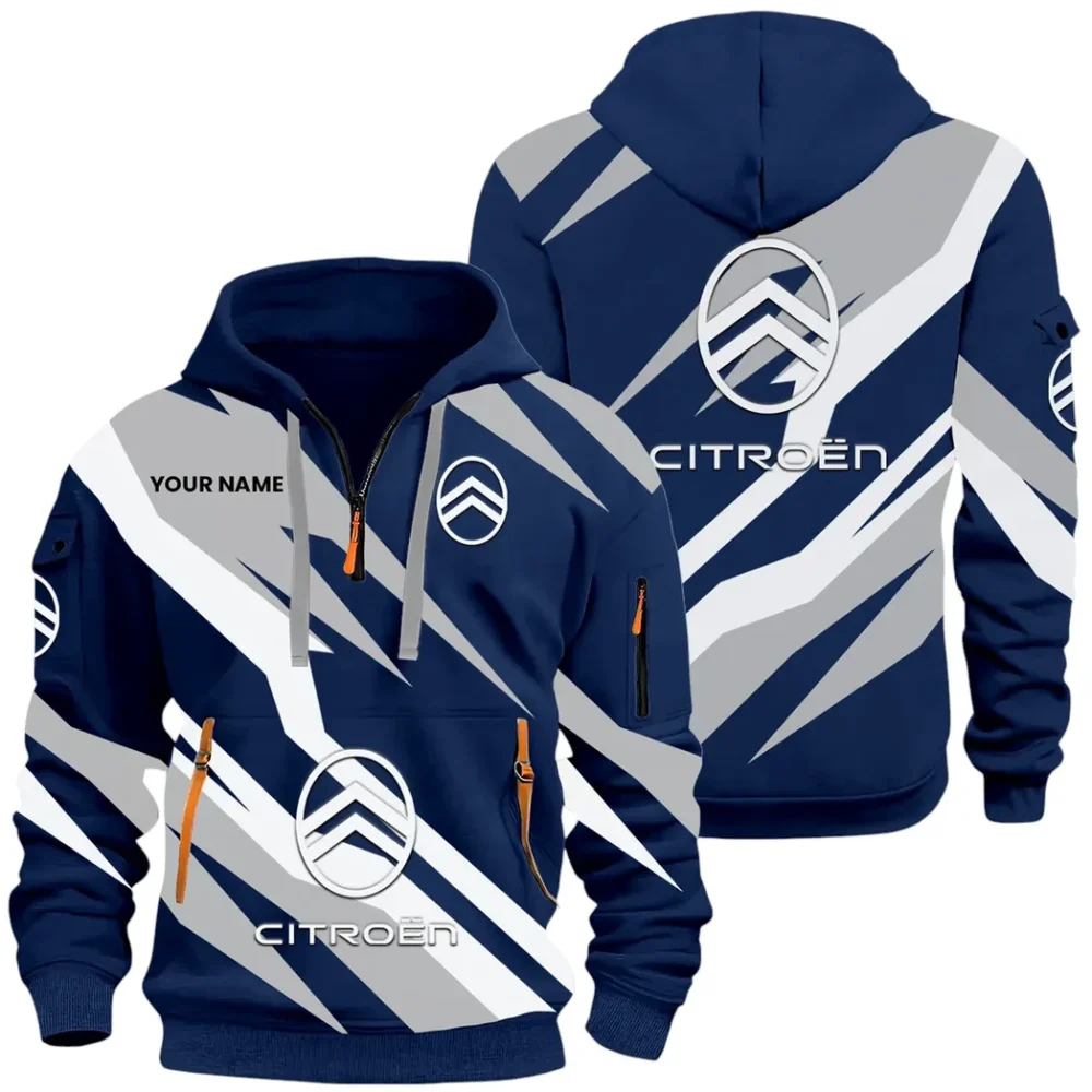 Efficient Vehicle Hoodie Half Zip 3D Print, Sporty Everyday Wear Hoodie CAR514100925157 - Image 2