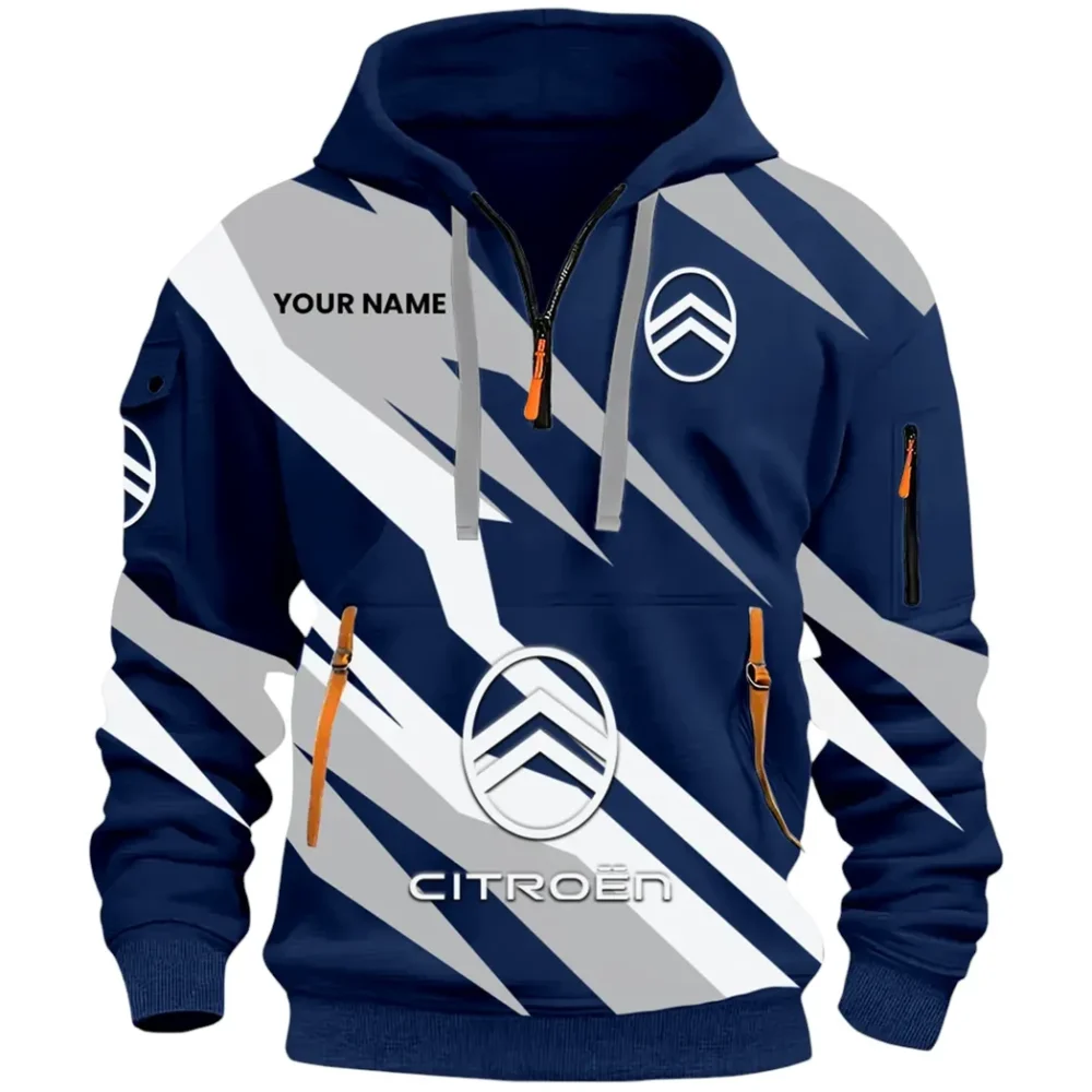 Efficient Vehicle Hoodie Half Zip 3D Print, Sporty Everyday Wear Hoodie CAR514100925157 - Image 3
