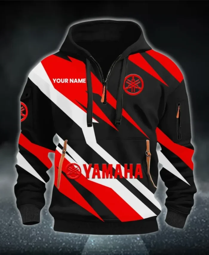 Dual-Sport Bike Hoodie Half Zip 3D Print, Rugged Casual Hoodie CAR514100925158