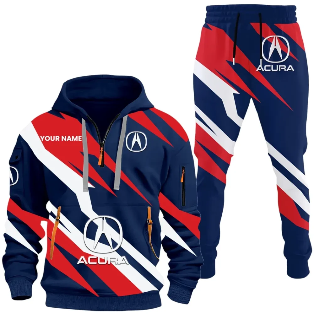 Modern Sports Car Hoodie Half Zip x Sweatpants Set, Bold Automotive 3D Hoodie Set CAR514100925160 - Image 2