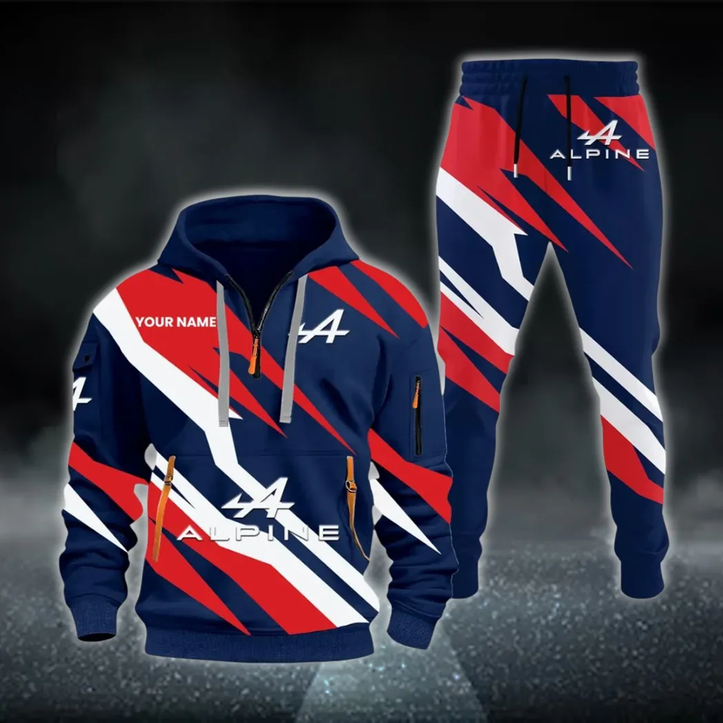 Sports Car Hoodie Half Zip x Sweatpants Set, Everyday Gearhead Hoodie Combo CAR514100925161
