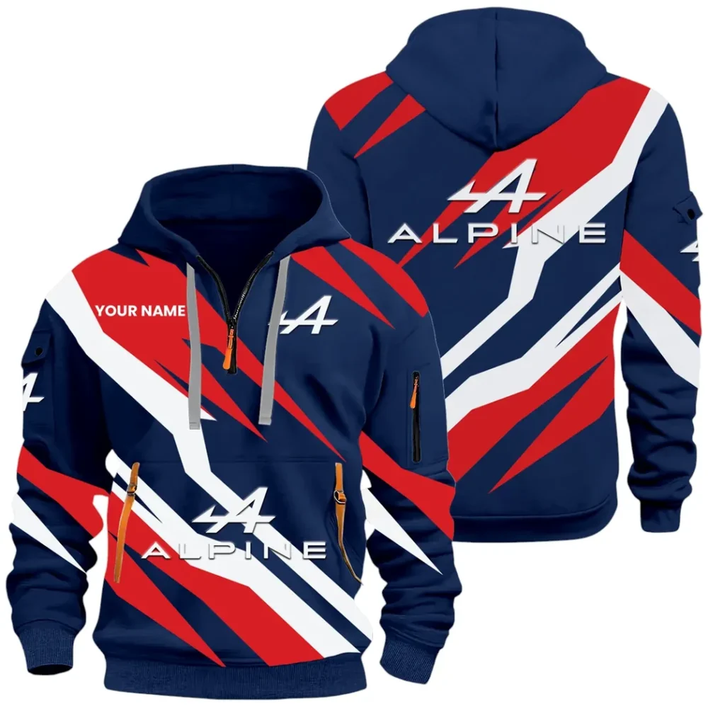 Sports Car Hoodie Half Zip 3D Print, Rugged Sporty Streetwear Hoodie CAR514100925161 - Image 2