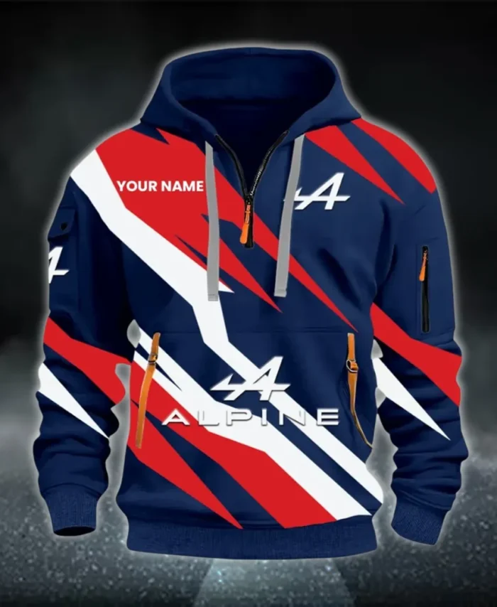 Sports Car Hoodie Half Zip 3D Print, Rugged Sporty Streetwear Hoodie CAR514100925161