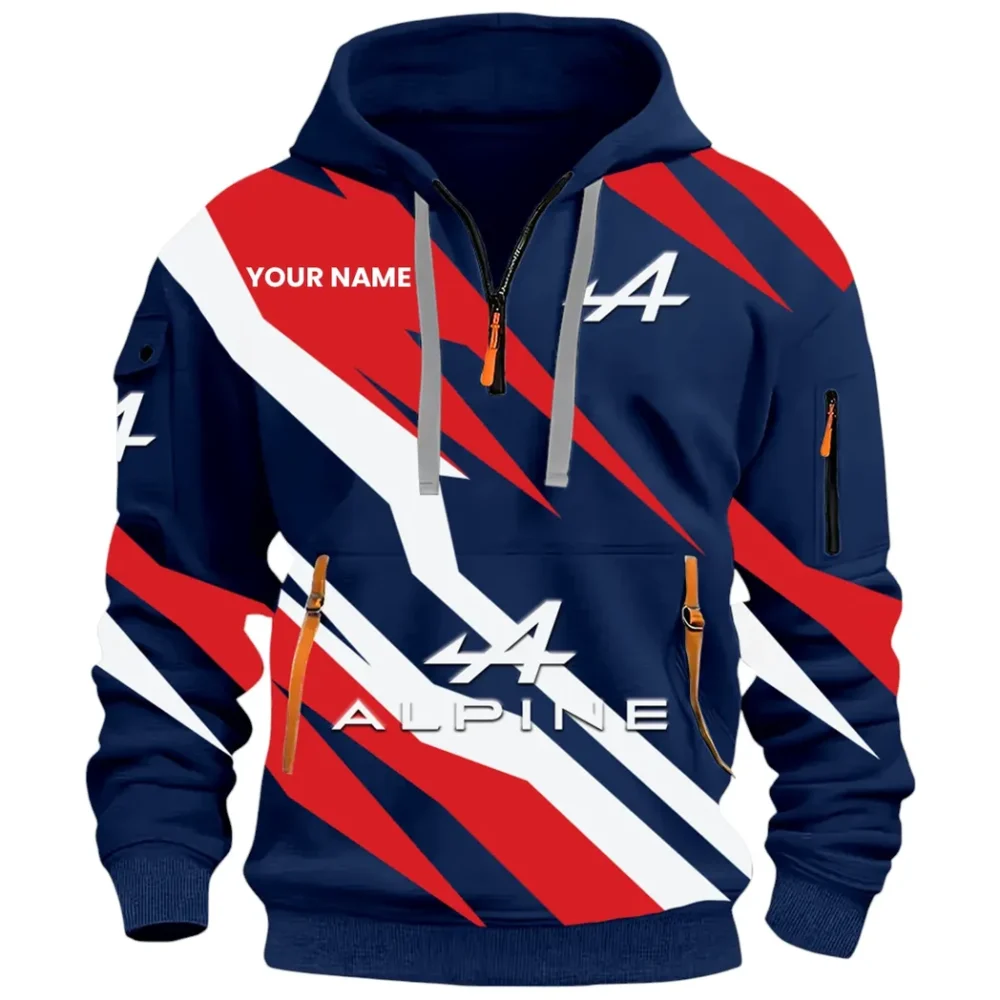 Sports Car Hoodie Half Zip 3D Print, Rugged Sporty Streetwear Hoodie CAR514100925161 - Image 3