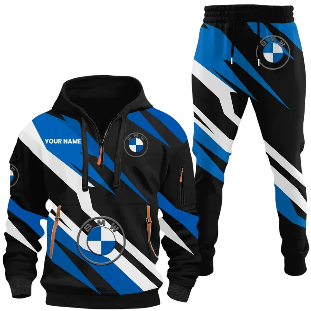 Sport Sedan Hoodie Half Zip x Sweatpants Set, Drive-Inspired Hoodie and Pants Set CAR514100925163 - Image 2