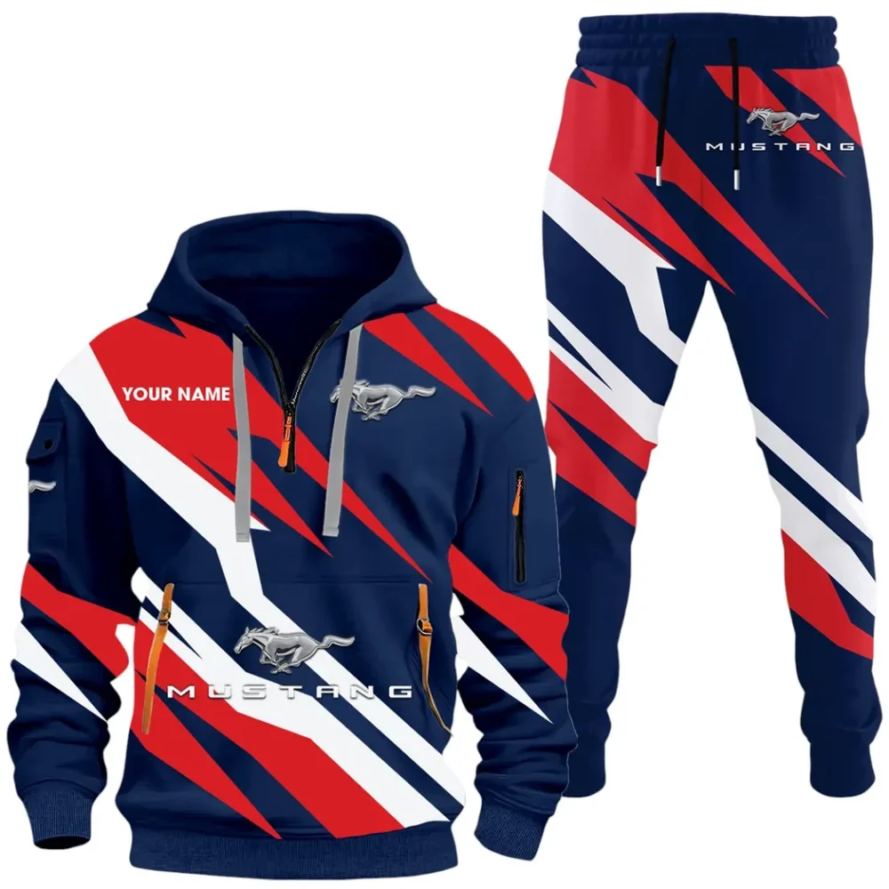 Sports Coupe Hoodie Half Zip x Sweatpants Set, Custom Car Enthusiast Outfit CAR514100925166 - Image 2