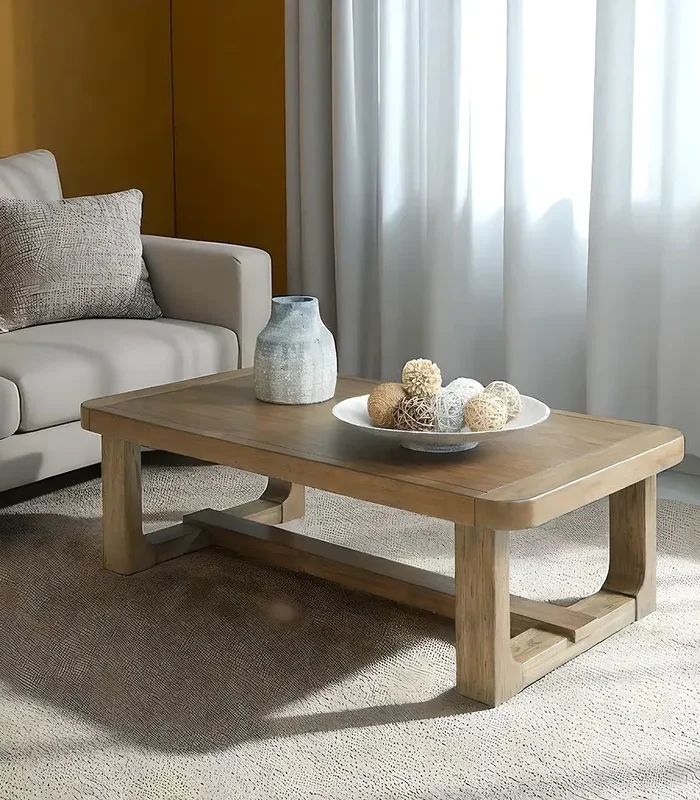 Oak Coffee Table Minimalist Warm Tone