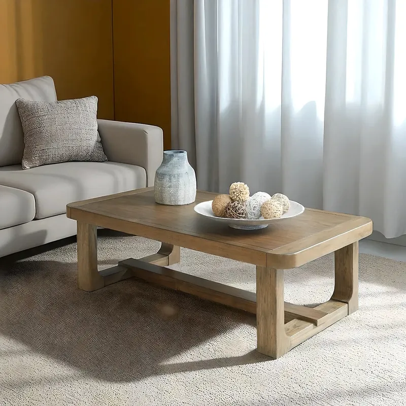 Oak Coffee Table Minimalist Warm Tone